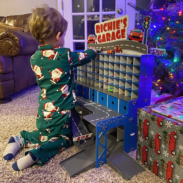 Toy Garage for Diecast Cars made of Sturdy Plywood: Endless Imaginative Play and Safe Storage