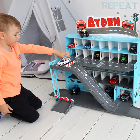 Payset for Toddler Boy • Toy Car Storage • Monster Truck Shelf • Personalized Kids Furniture