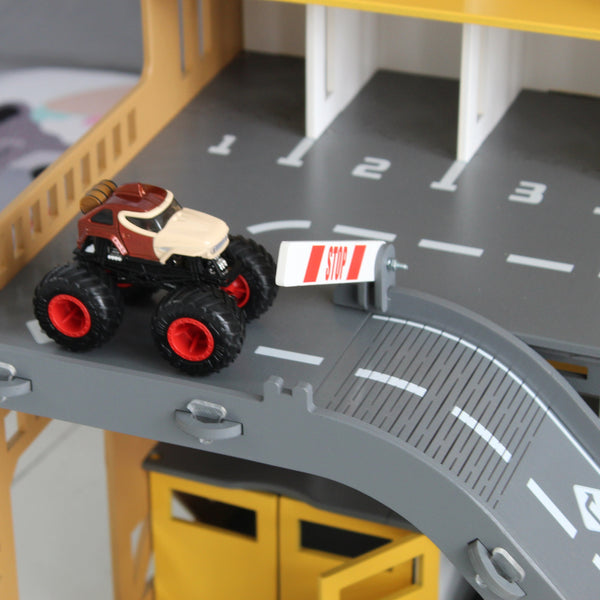Toy car storage for toy cars, 3-5 year od toddler boy gift, wooden toy garage