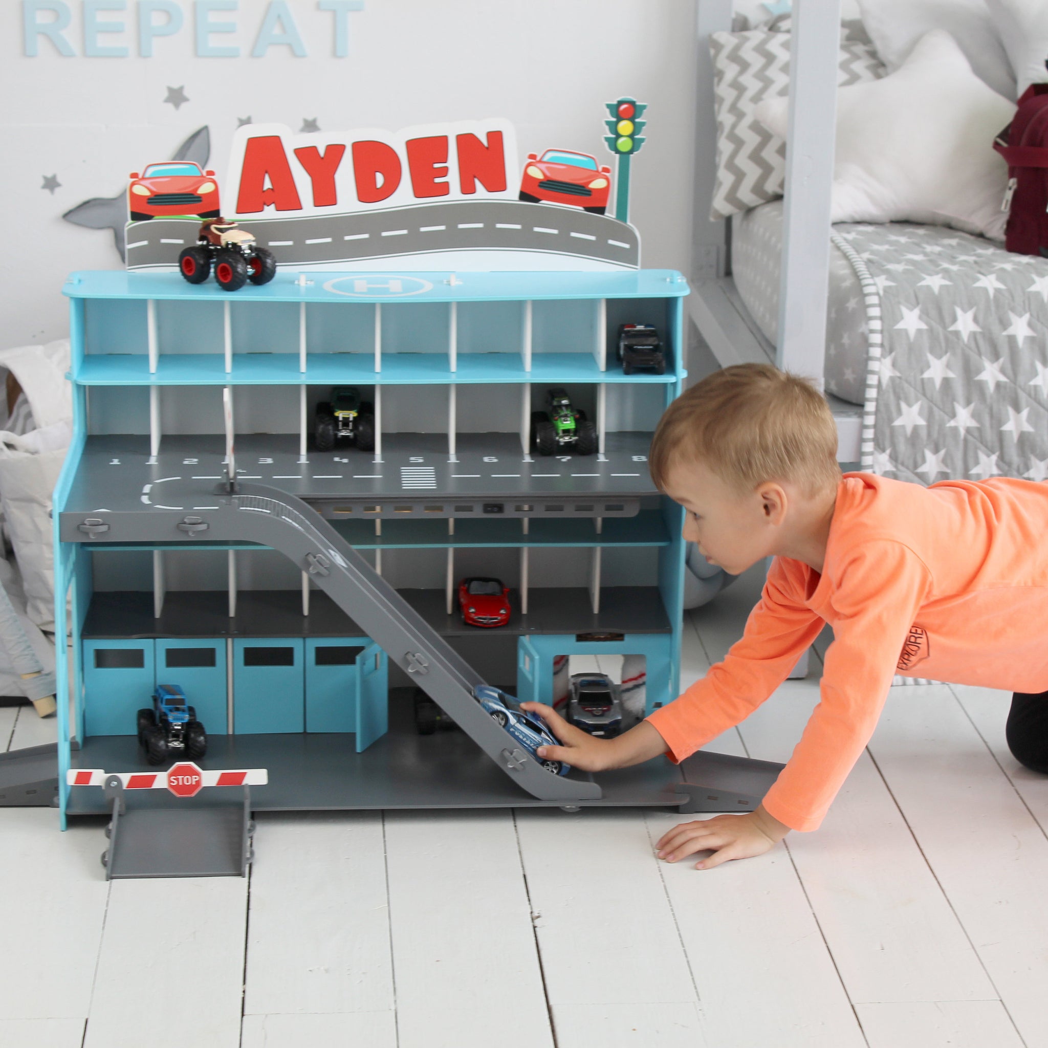 Best Birthday Gifts for Toddler Boys Who Love Cars, Little Boy Birthday Gift Ideas 2023, Boy Car Toy Car Garage Storage Display Shelf Wood