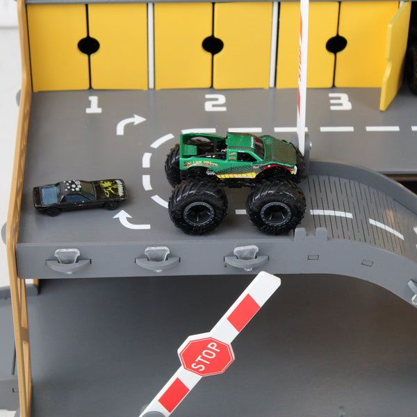 Toy Garage, Wooden Toy Car Storage, Diecast Toy Cars Shef, 3 4 5 year old boy gift, Toddler boy Birthday Present, Persolnalized Toy Storage