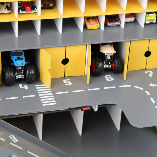 Toy Garage, Wooden Toy Car Storage, Diecast Toy Cars Shef, 3 4 5 year old boy gift, Toddler boy Birthday Present, Persolnalized Toy Storage