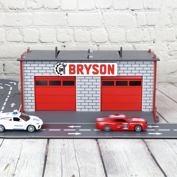 Personaized Toddler Gift • Wooden Toy Car Garage • Toddler Boy Present 3 4 5 years old • Toddler Toys