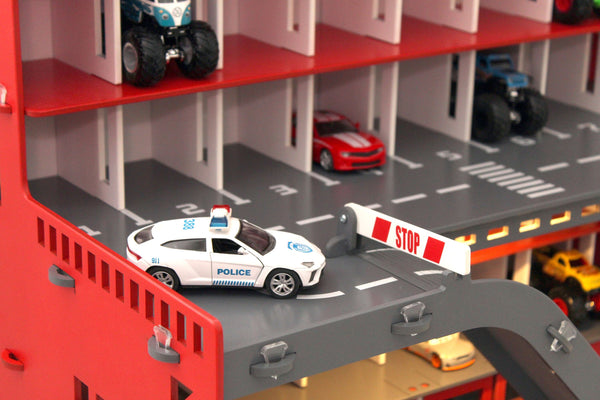 Toy Car Garage, Toy Parking Lot, Monster Truck Storage, Wooden Toy Organizer, Boy 3 4 5 years old gift, Toddler boy present