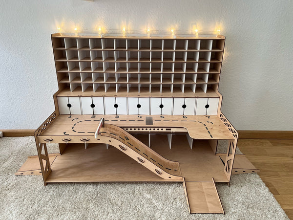Toy Garage • 1/64 scae Toy Cars Storage • Kids Playroom Set • Personalized Toy Parking Lot