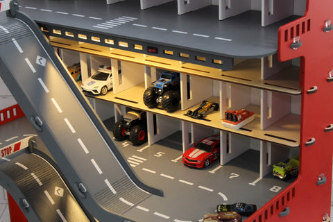 Personalized Toy Storage • Toy Car Organizer • Nursery Furniture • Toy Parking Lot Playset