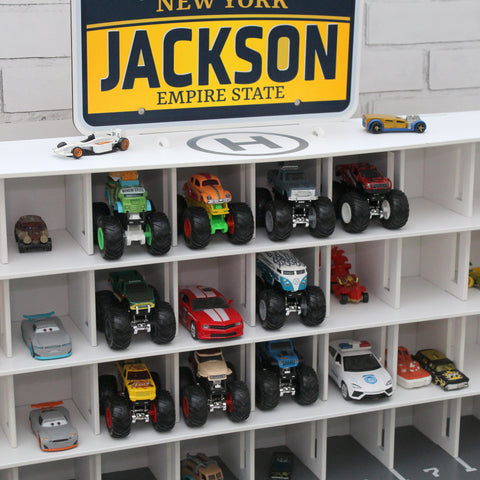 Toy Car Garage With a Toy Car Wash Personaized with US License Plate
