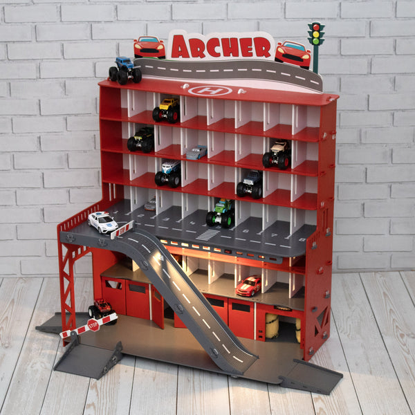 Little Boy Gift, Toy Storage For Toy Cars, Built-in Car Wash