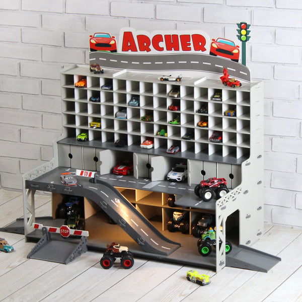Personaized Wooden Toy Car Garage - A Perfect Toddler Boy Christmas Gift