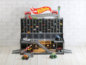 Personaized Wooden Toy Garage for Toddler Boys | 3-5 Year Old Birthday or Christmas Gift | Toy Car Parking & Display | Boys' Toy Storage