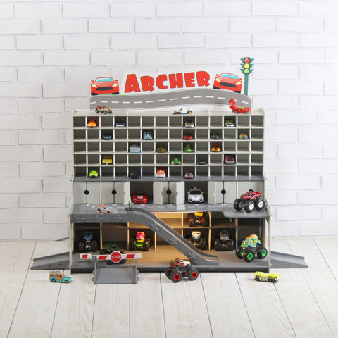 Personaized Wooden Toy Car Garage - A Perfect Toddler Boy Christmas Gift